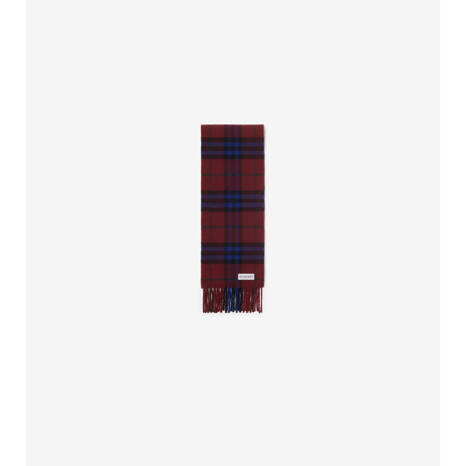 Narrow Check Cashmere Scarf