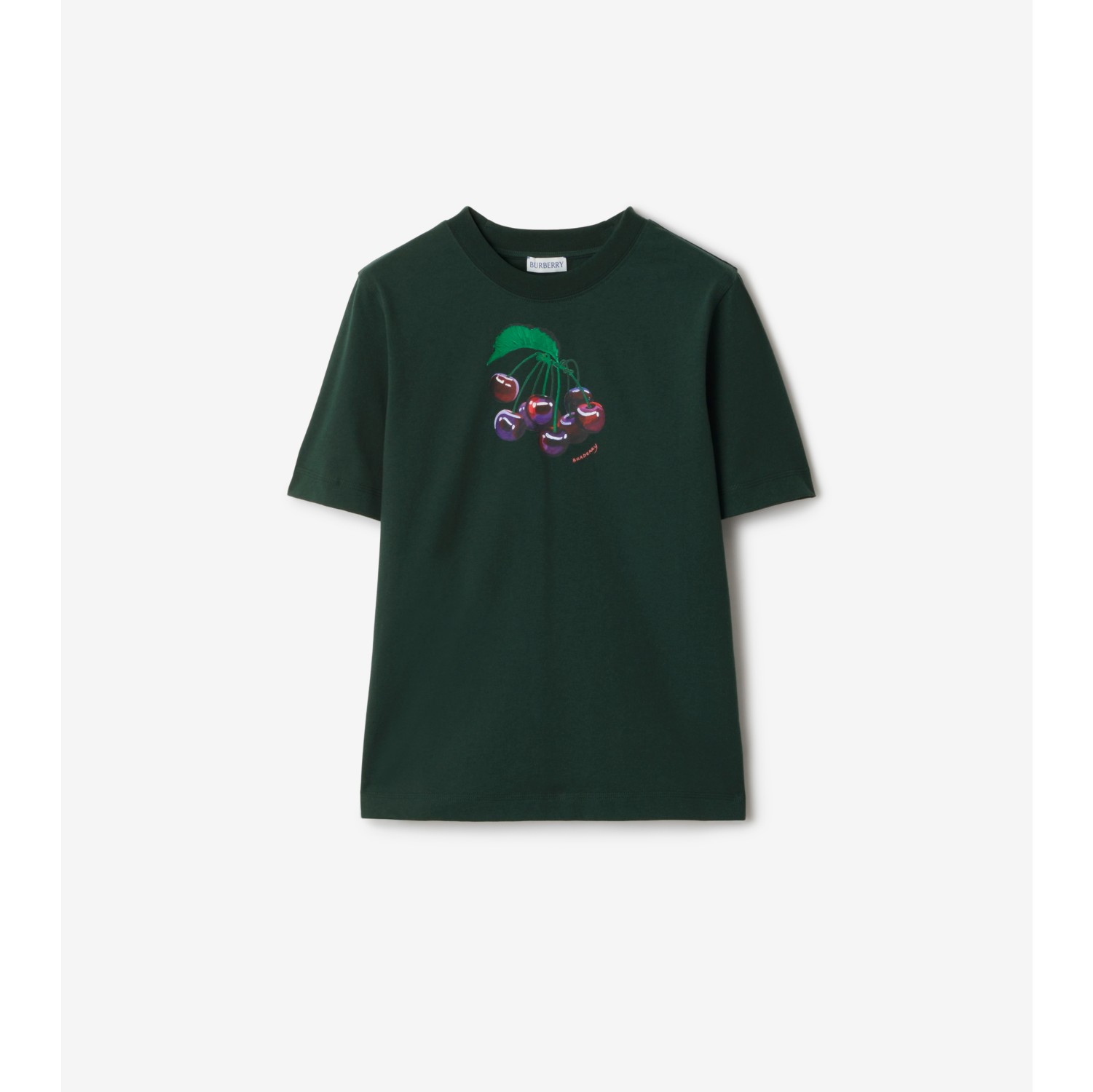 Camiseta de algodão com estampa de cereja