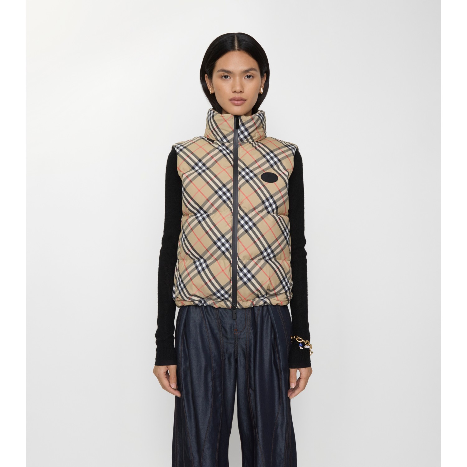 Check Puffer Gilet - thumbnail 2