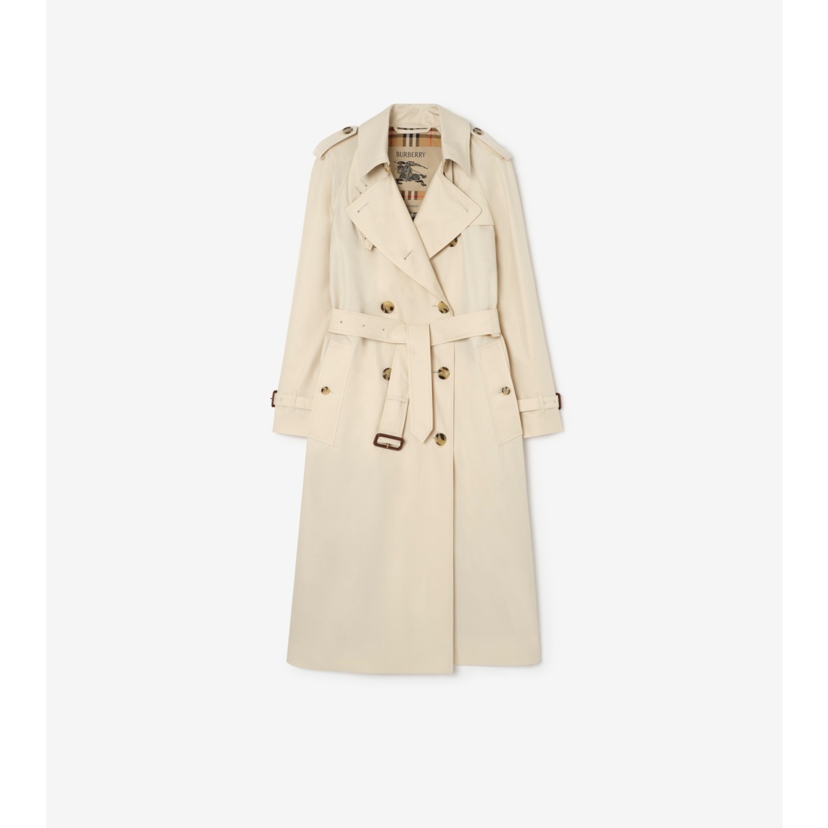  Check Long Tropical Gabardine Waterloo Trench Coat