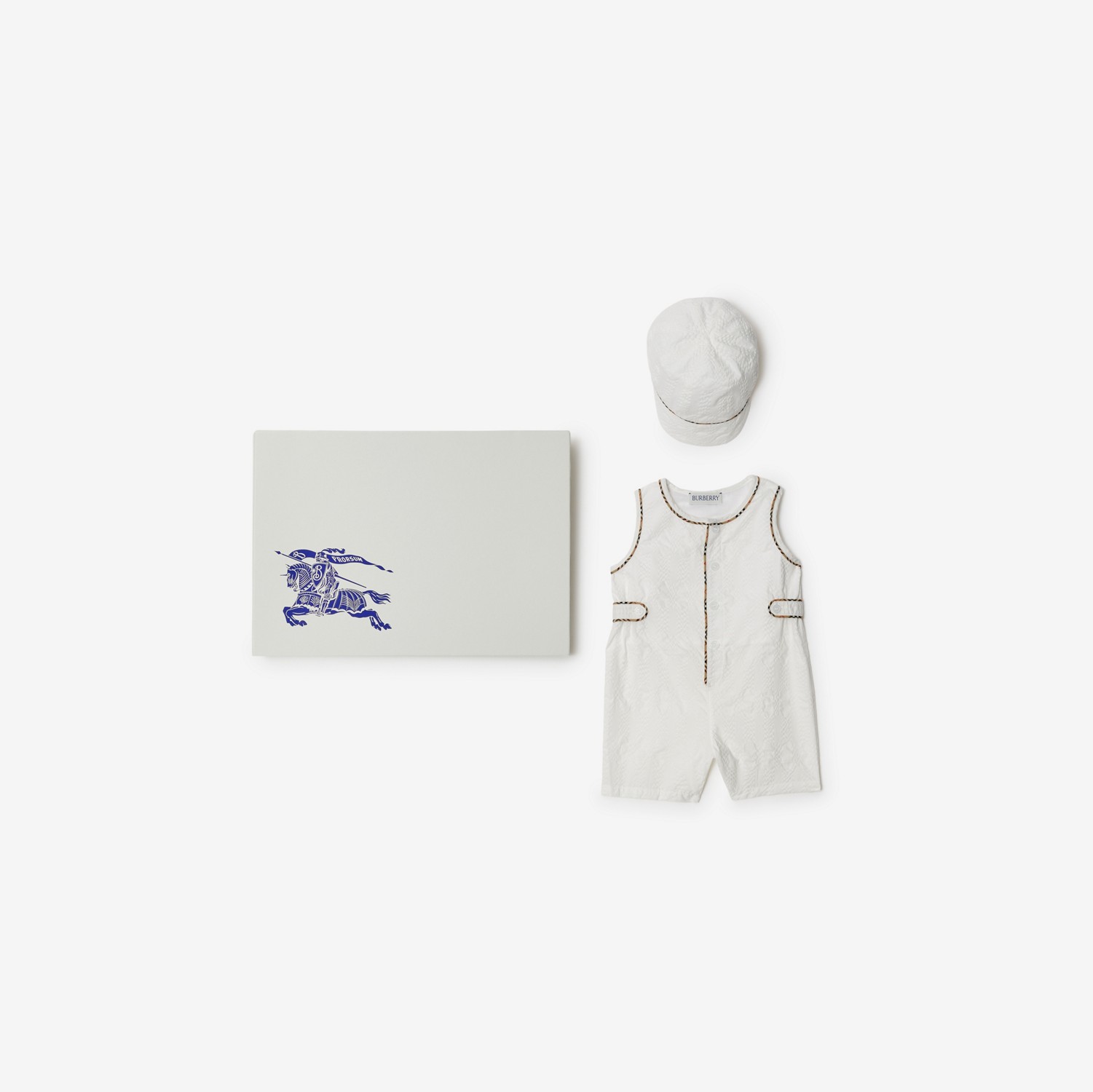 Cotton Two-piece Gift Set in White - Children | Burberry® Official