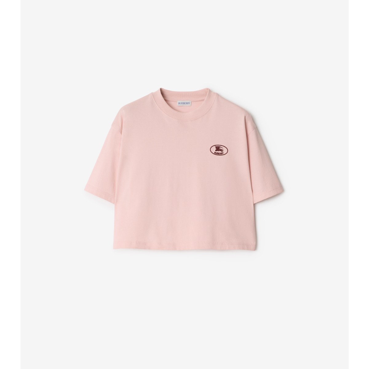 Burberry Cropped Cotton T-shirt In Bouquet