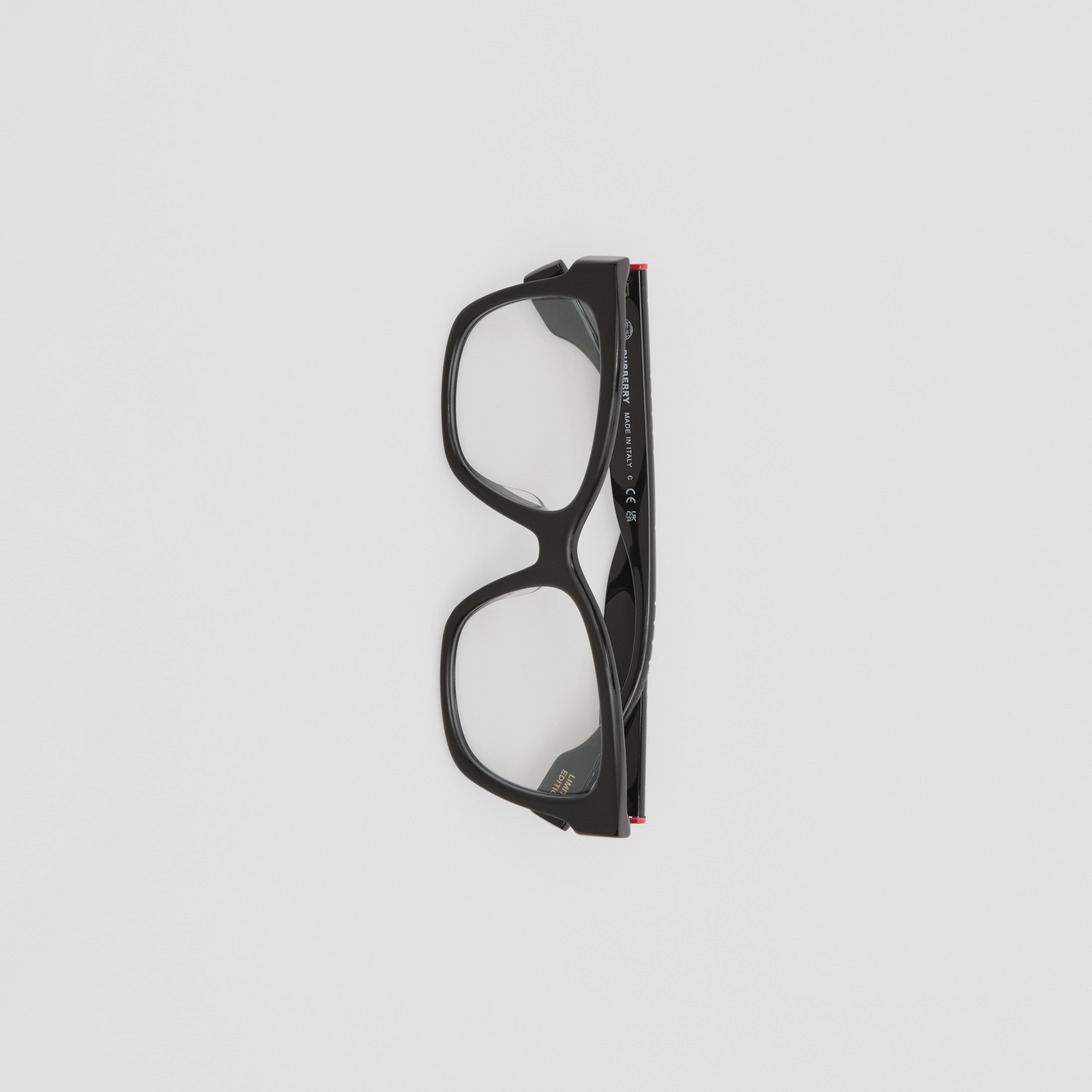 Monogram Motif Square Lola Optical Frames in Black - Women | Burberry® Official - 3