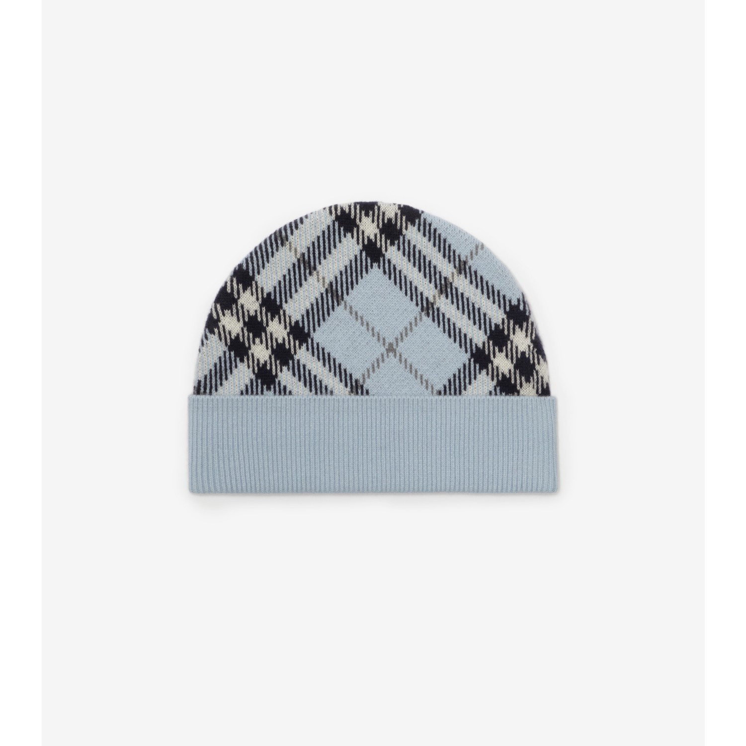 Check Wool Cashmere Beanie