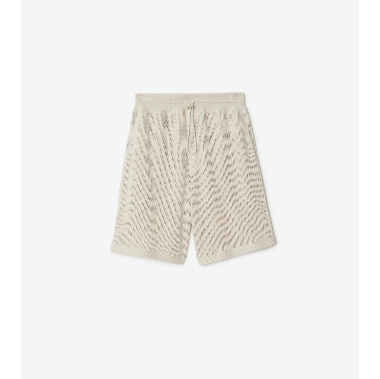 Cotton Mesh Shorts in Soap - Men | Burberry® Official