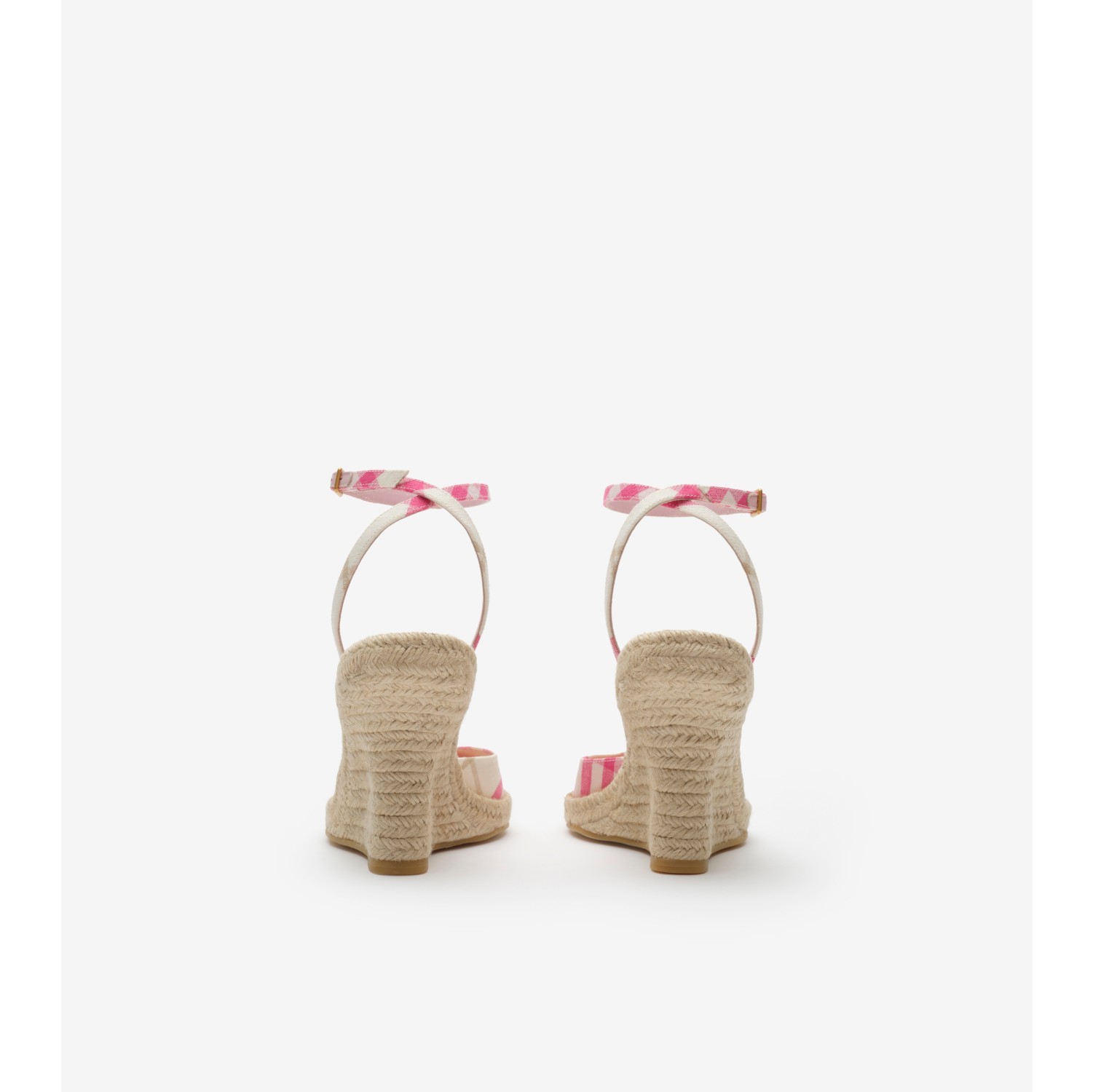 Check Mews Espadrille Pumps​ in Aubergine purple - Women | Burberry® Official