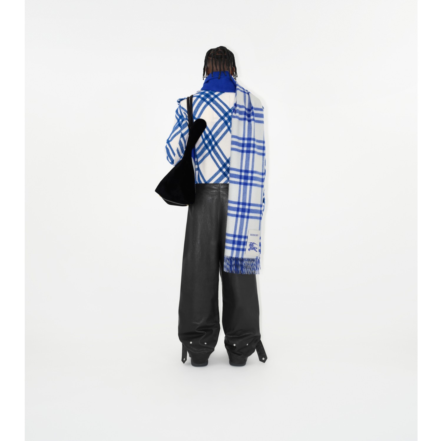 Reversible Check Cashmere Scarf in Knight | Burberry® Official