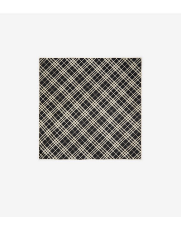 Check Silk Scarf