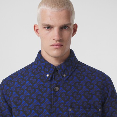 Monogram Wool Jacquard Overshirt in 