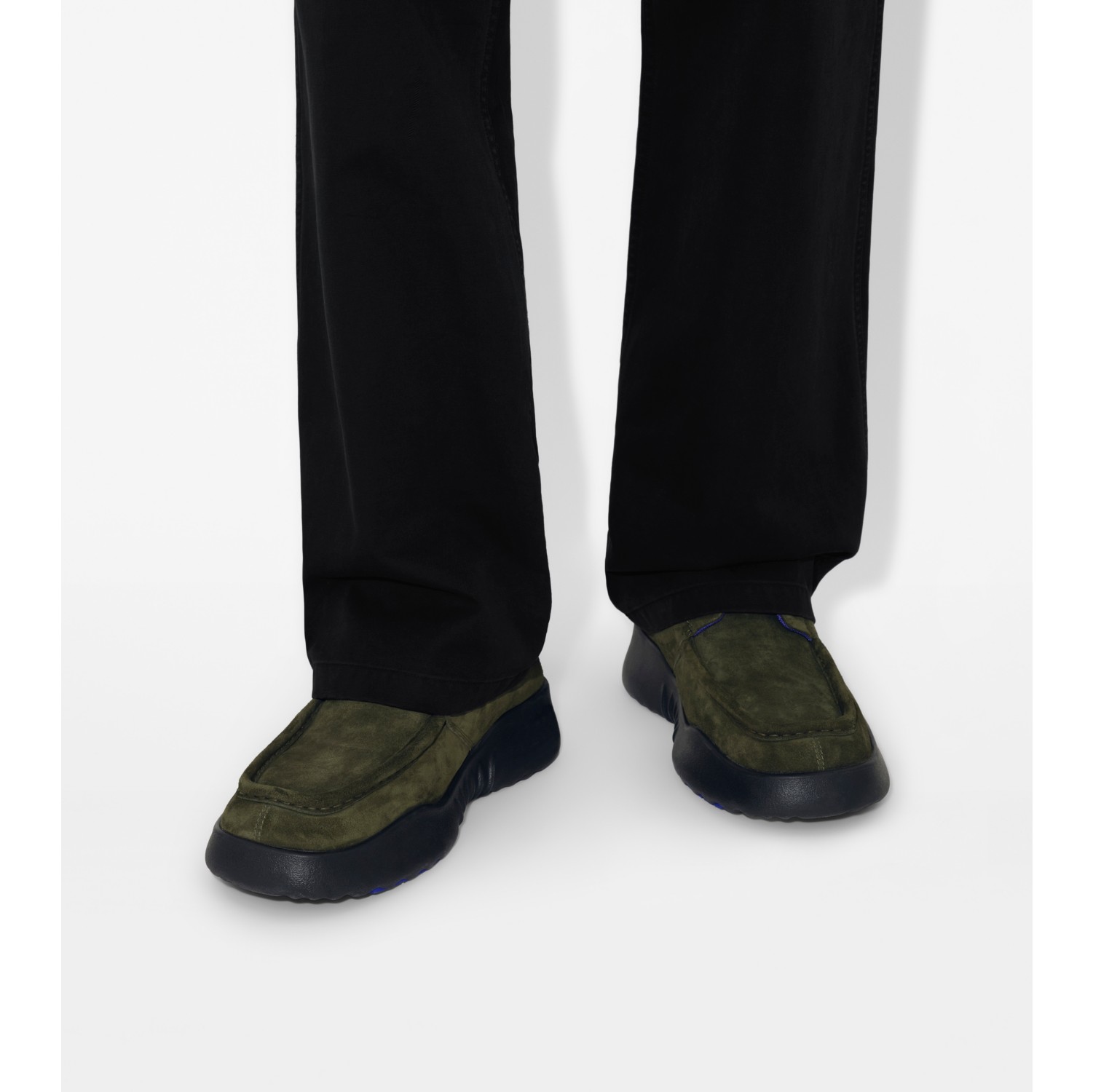 Suede Log Boots in Loch - Men | Burberry® Official