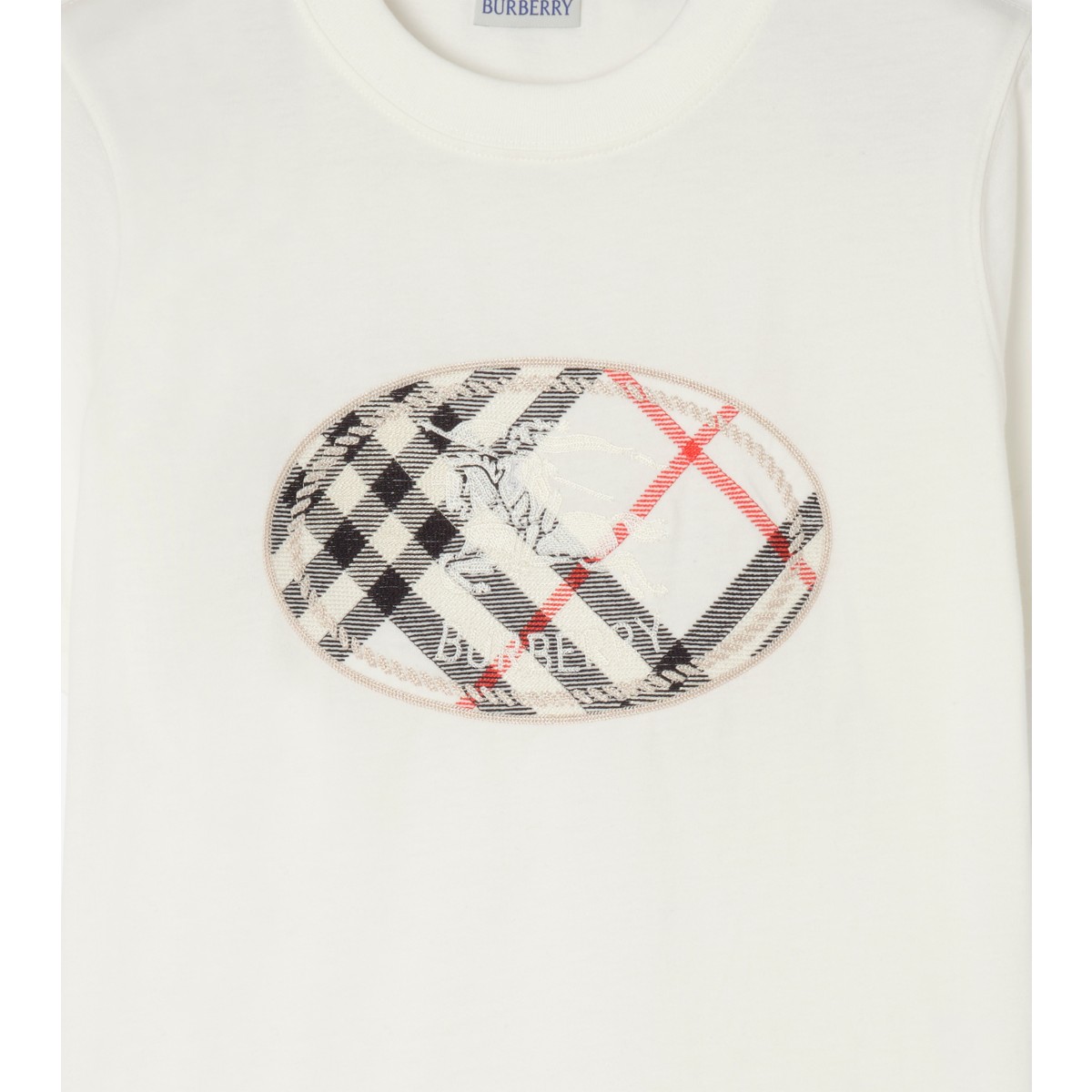  Check Knight Stamp Cotton T-shirt