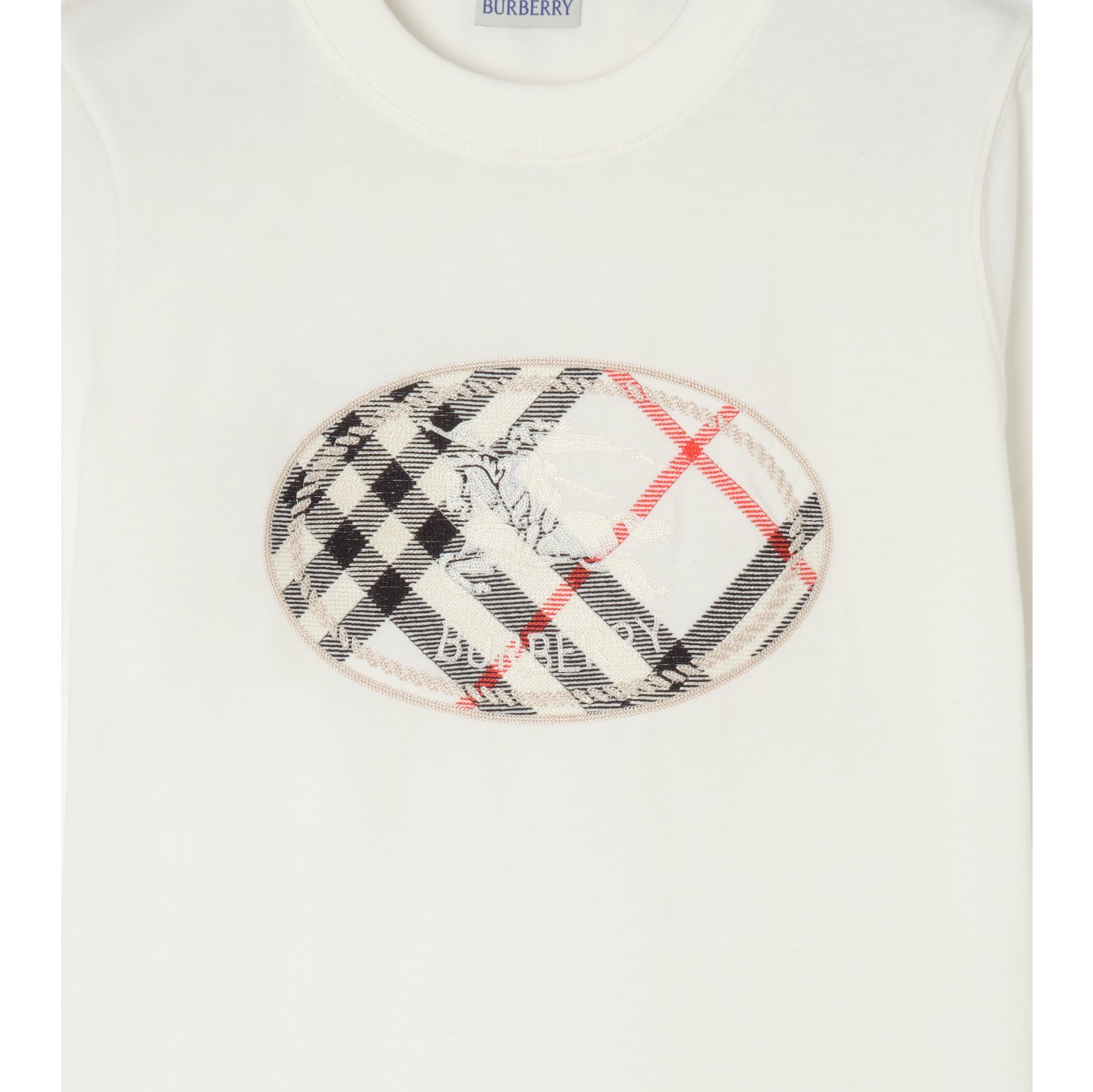 Check Knight Stamp Cotton T-shirt