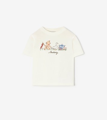 Thomas Bear and Friends Cotton T-shirt in Chalk white | Burberry