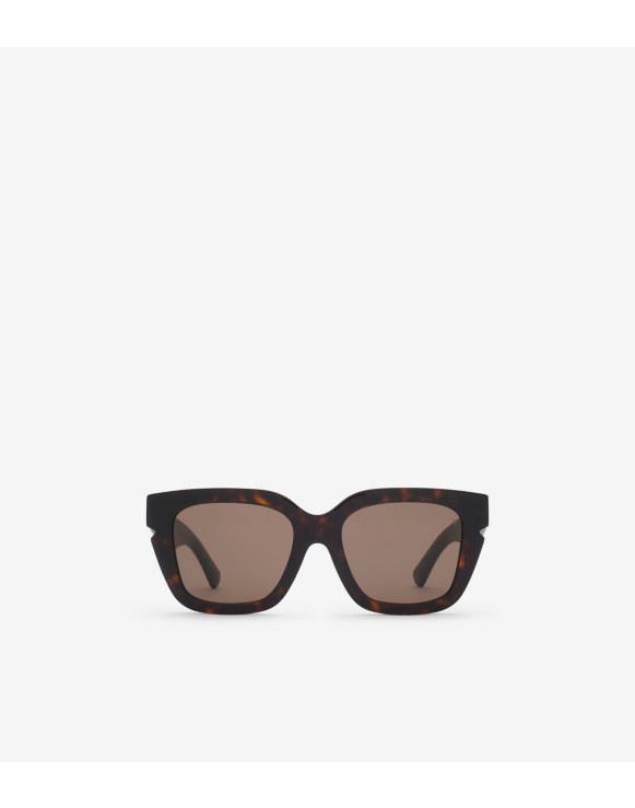Inlaid Check Square Sunglasses