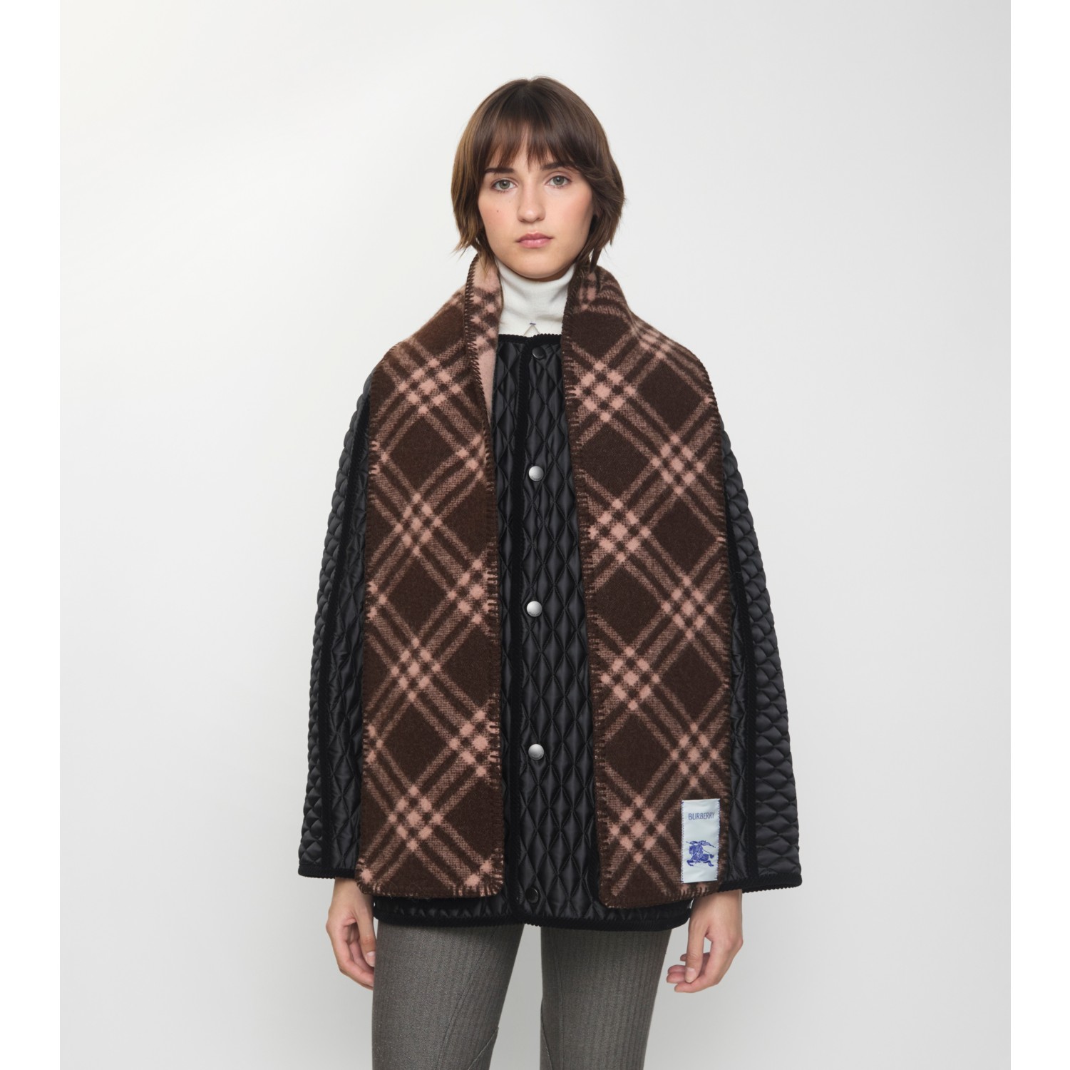 Sciarpa sottile in lana Check