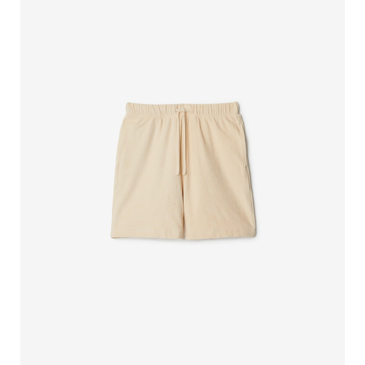 Shop Burberry Cotton Towelling Shorts In Calico