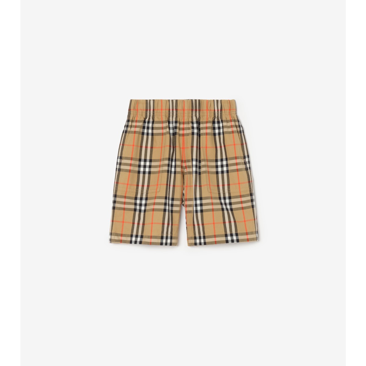  Check Cotton Cargo Shorts