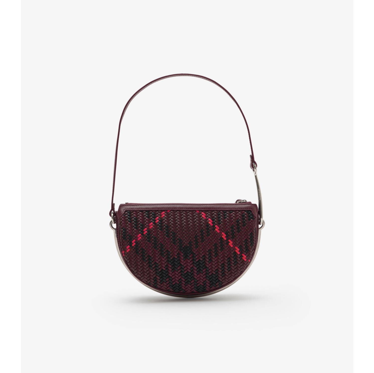 BURBERRY バーバリー サドルショルダー 一枚袖 スモール ブライドル サドルバッグ (バーガンディ) - ウィメンズ