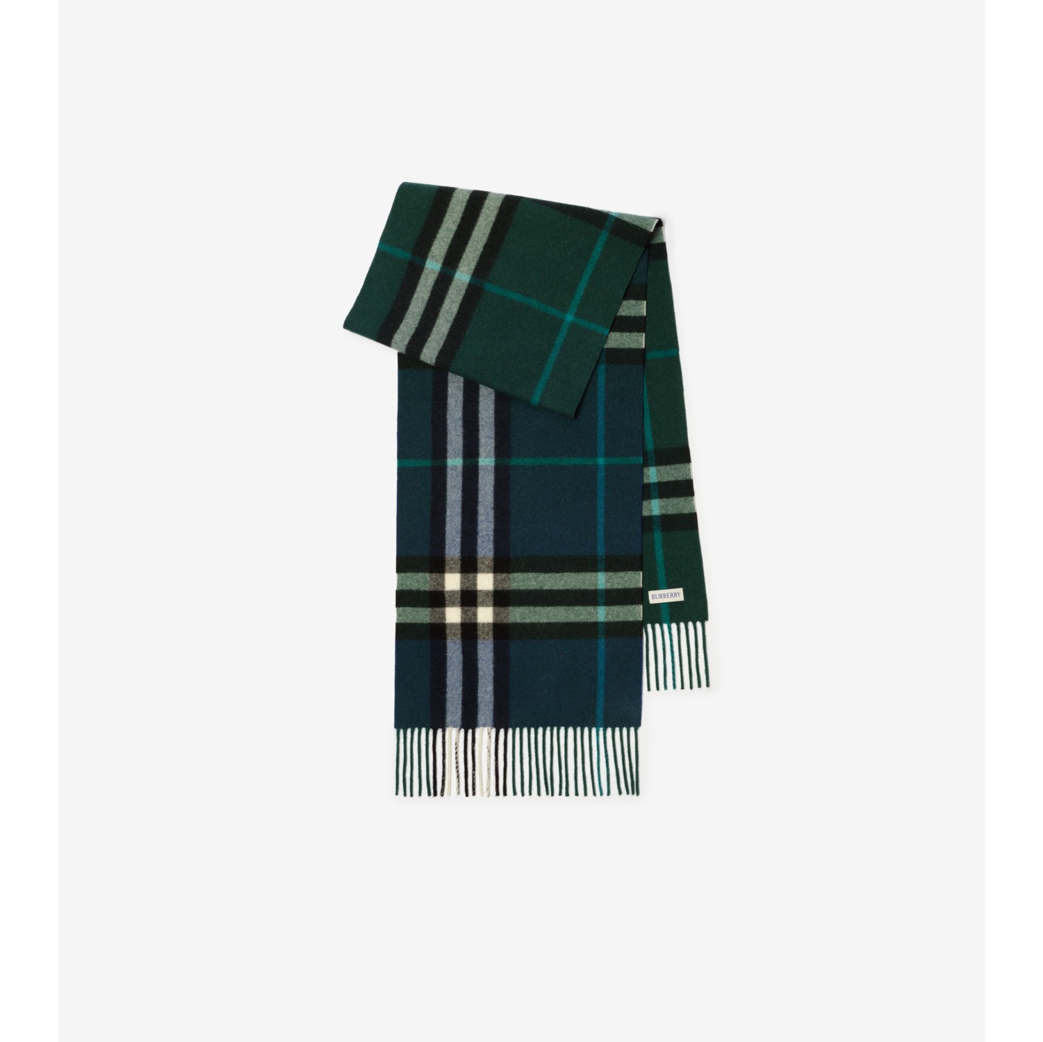 Gradient Check Cashmere Scarf