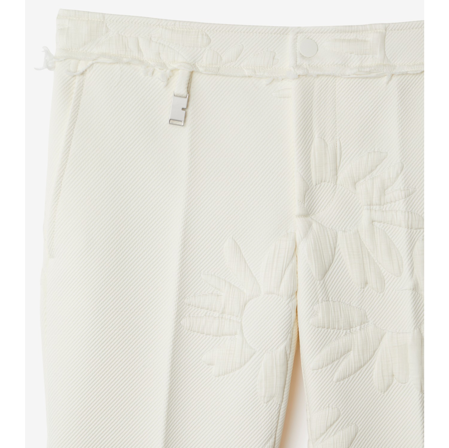 Daisy Silk Blend Tailored Trousers in Natural white - Women, Nylon |  Burberry® Official
