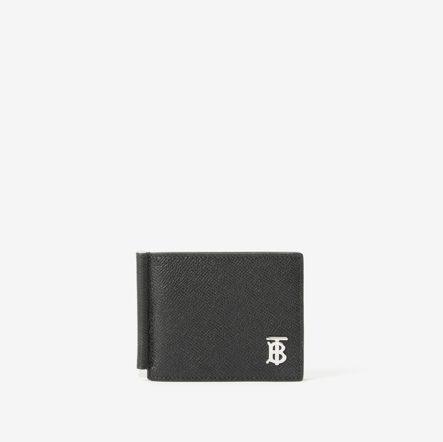 TB-Brieftasche aus Narbleder mit Geldscheinklammer (Schwarz) - Herren | Burberry®