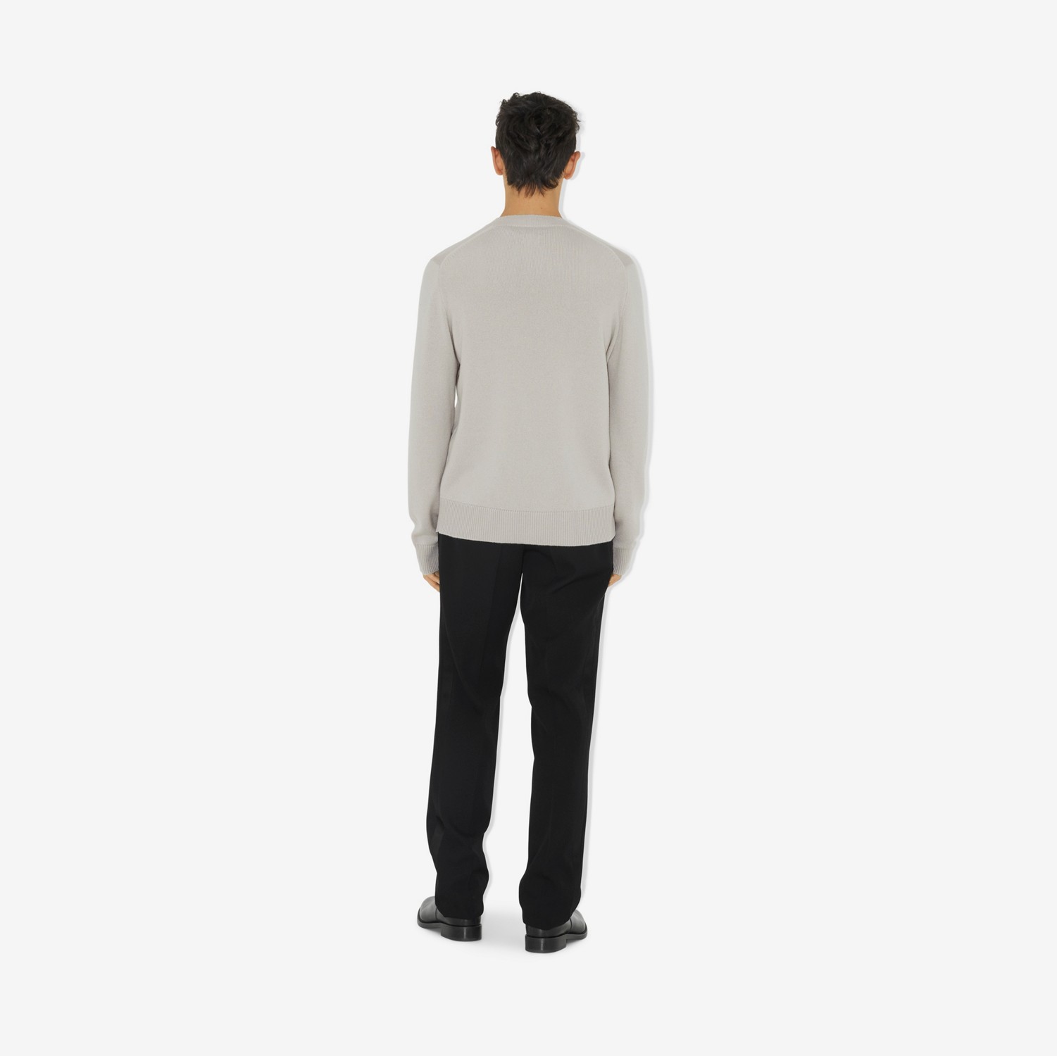 Suéter de cashmere com estampa EKD (Cinza Claro) - Homens | Burberry® oficial