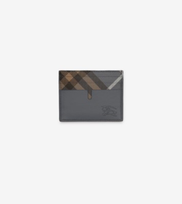Tall Pop Check Card Case​ in Wave blue - Men, Leather | Burberry