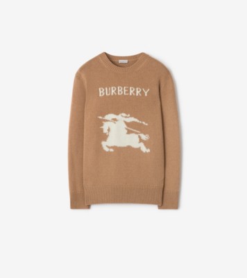 Knight Wool Cashmere Sweater in Camel - Men | Burberry® Official