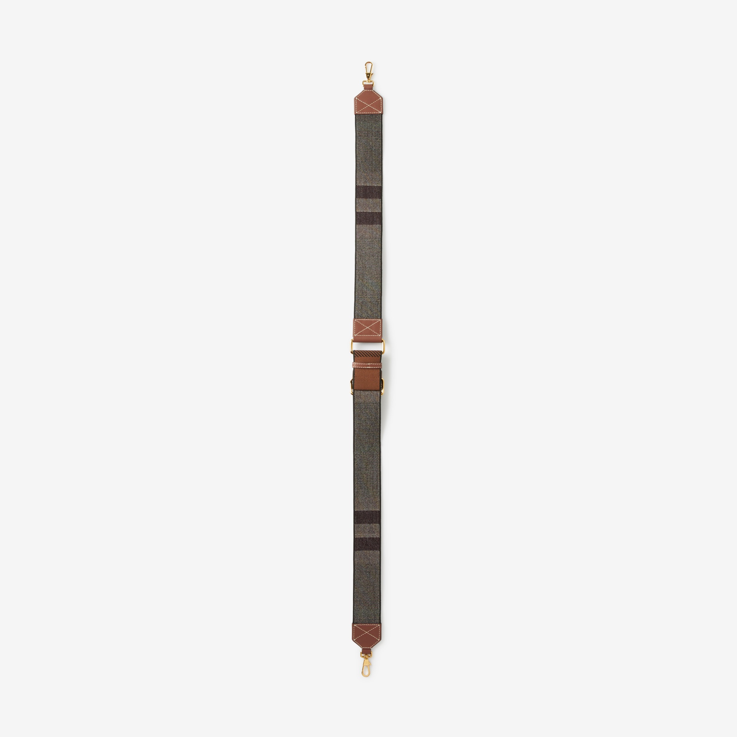 Exaggerated Check Bag Strap in Dark Birch Brown - Women | Burberry® Official - 3