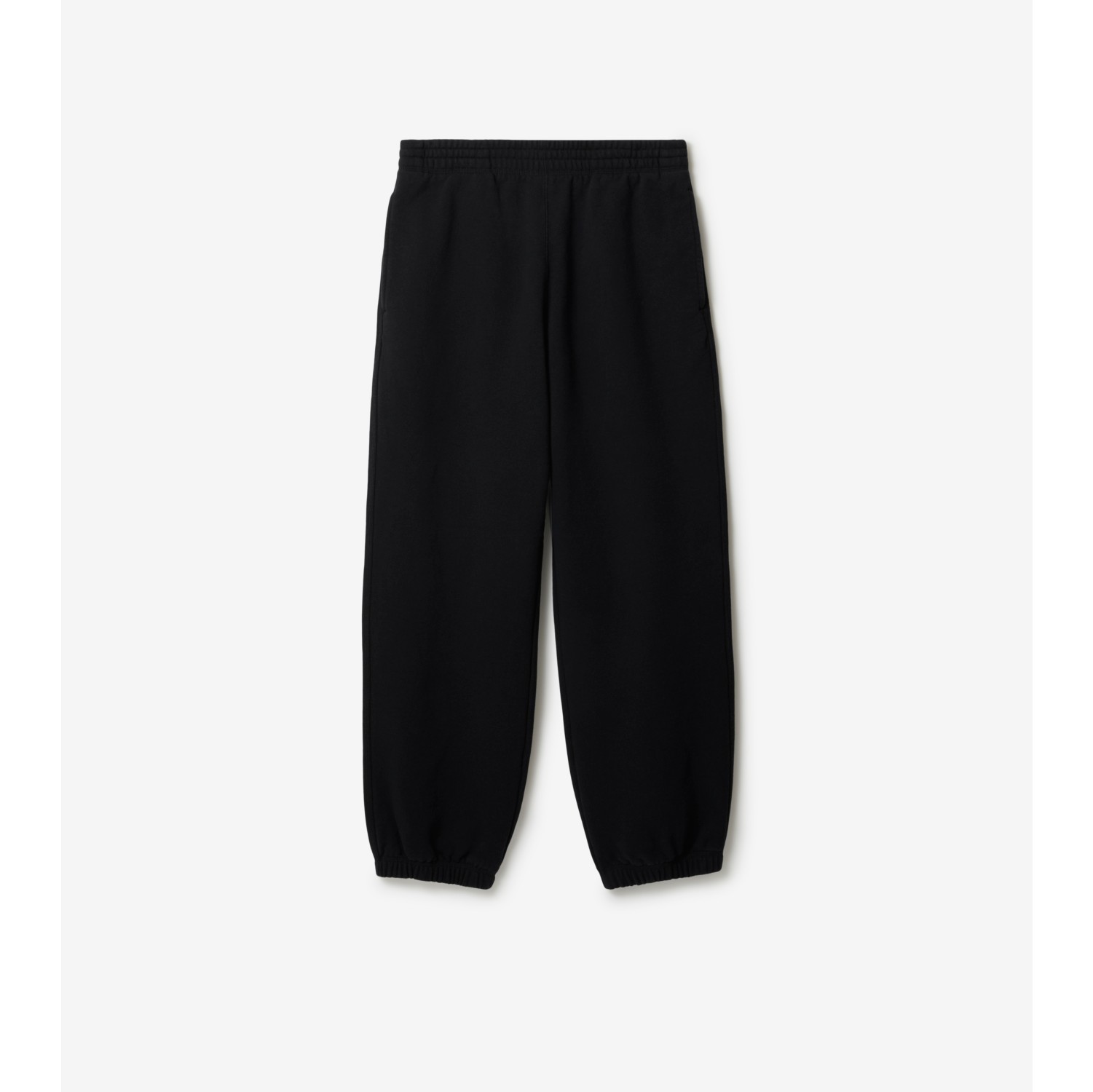 Cotton Jogging Pants in Black Men Burberry Official