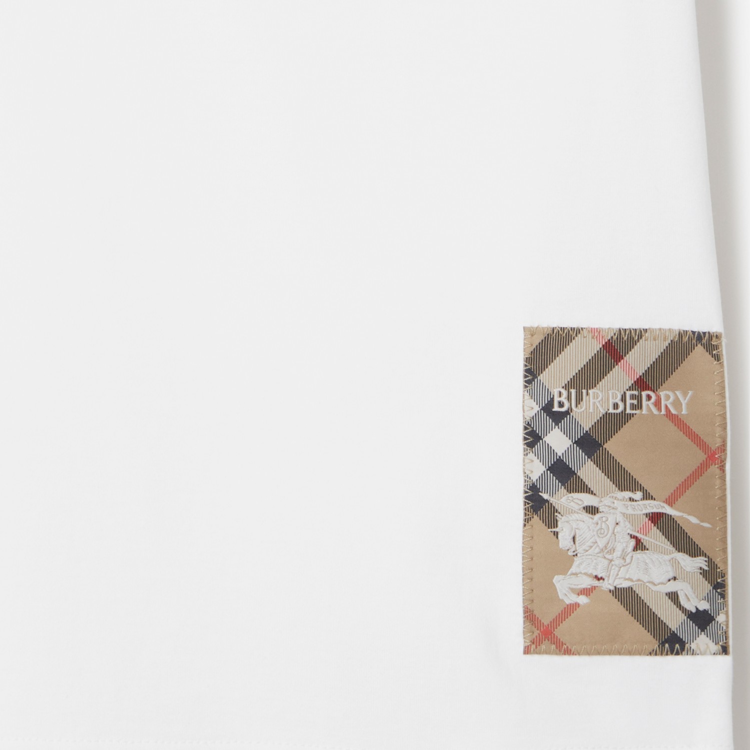 チェックラベル コットンTシャツ (ホワイト) | Burberry®公式サイト チェックラベル コットンTシャツ (ホワイト) | Burberry®公式サイト
