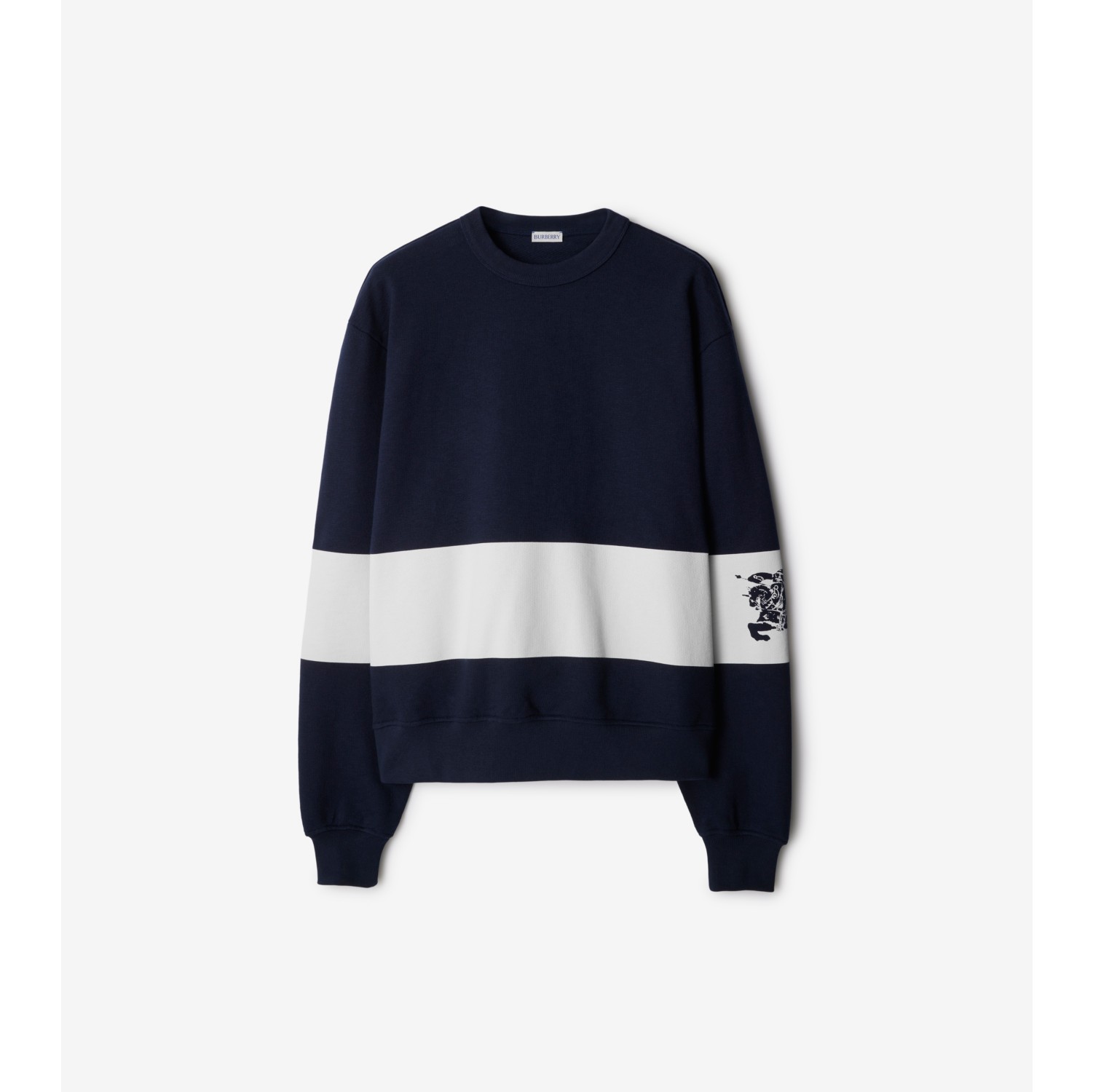 EKD Stripe Cotton Sweatshirt in Storm Men Burberry Official