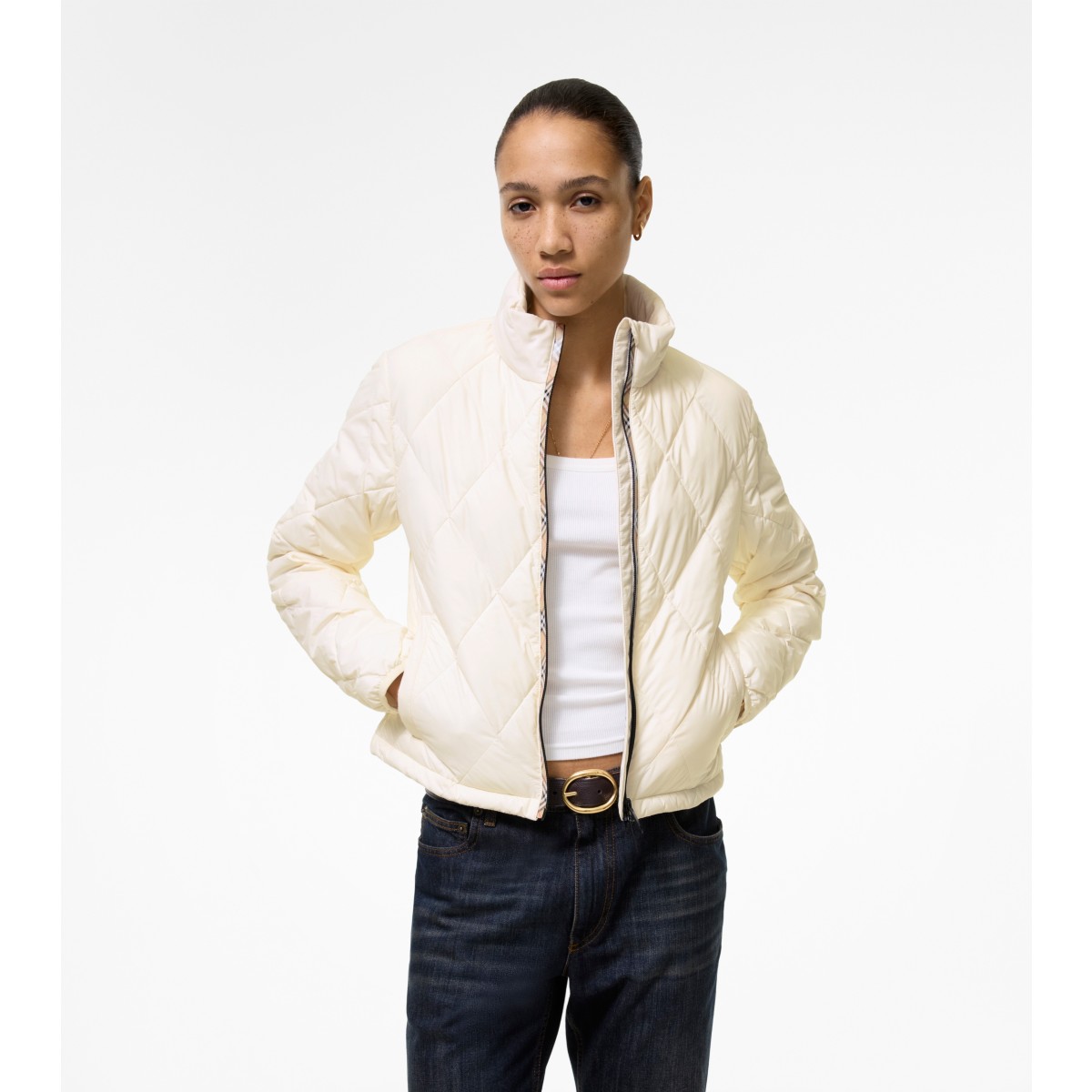  Check Packable Quilted Nylon Bramford Jacket