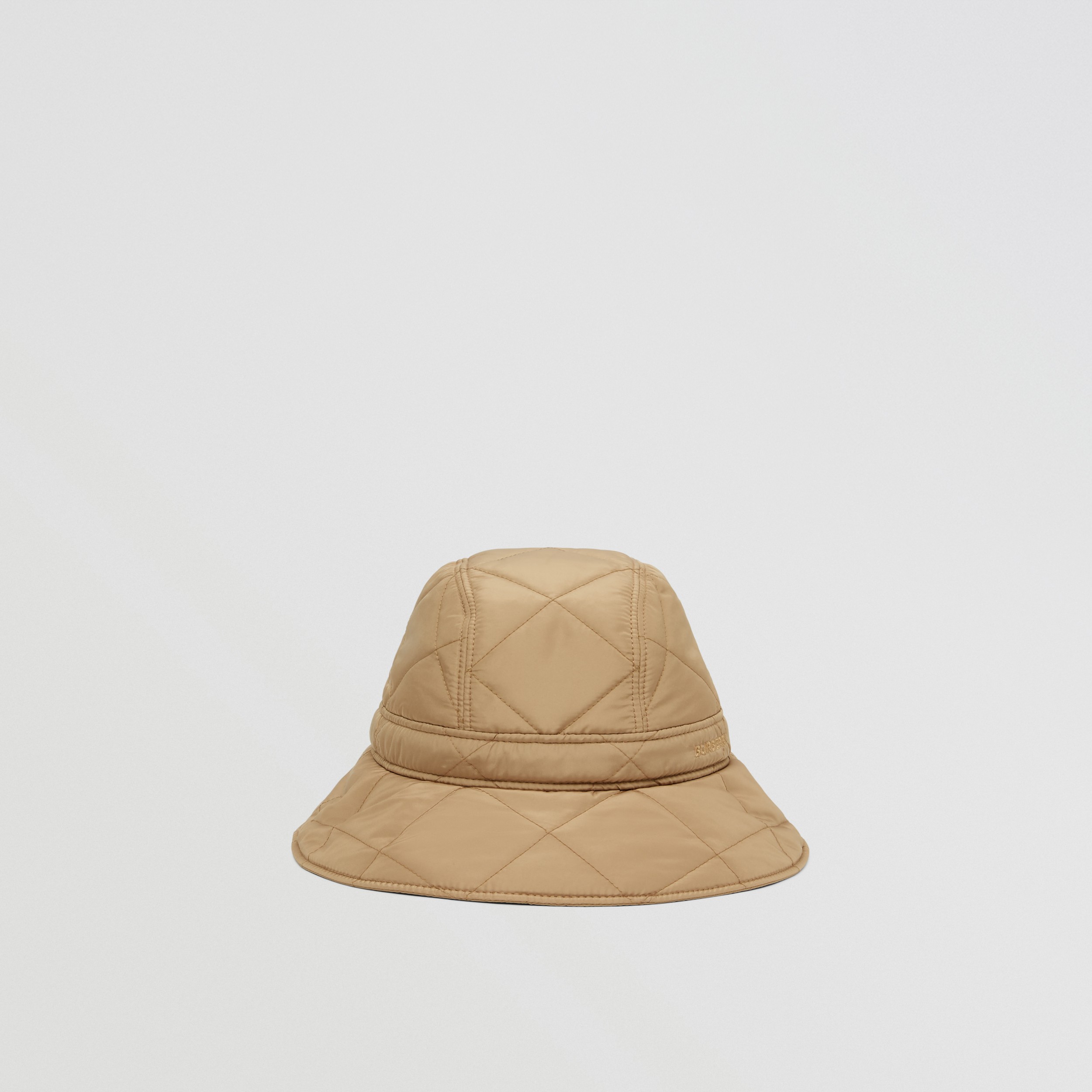 Logo Detail Quilted Bucket Hat in Beige | Burberry® Official