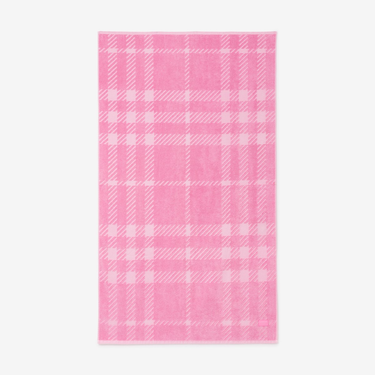 Burberry Check Cotton Jacquard Towel In Bubblegum Pink