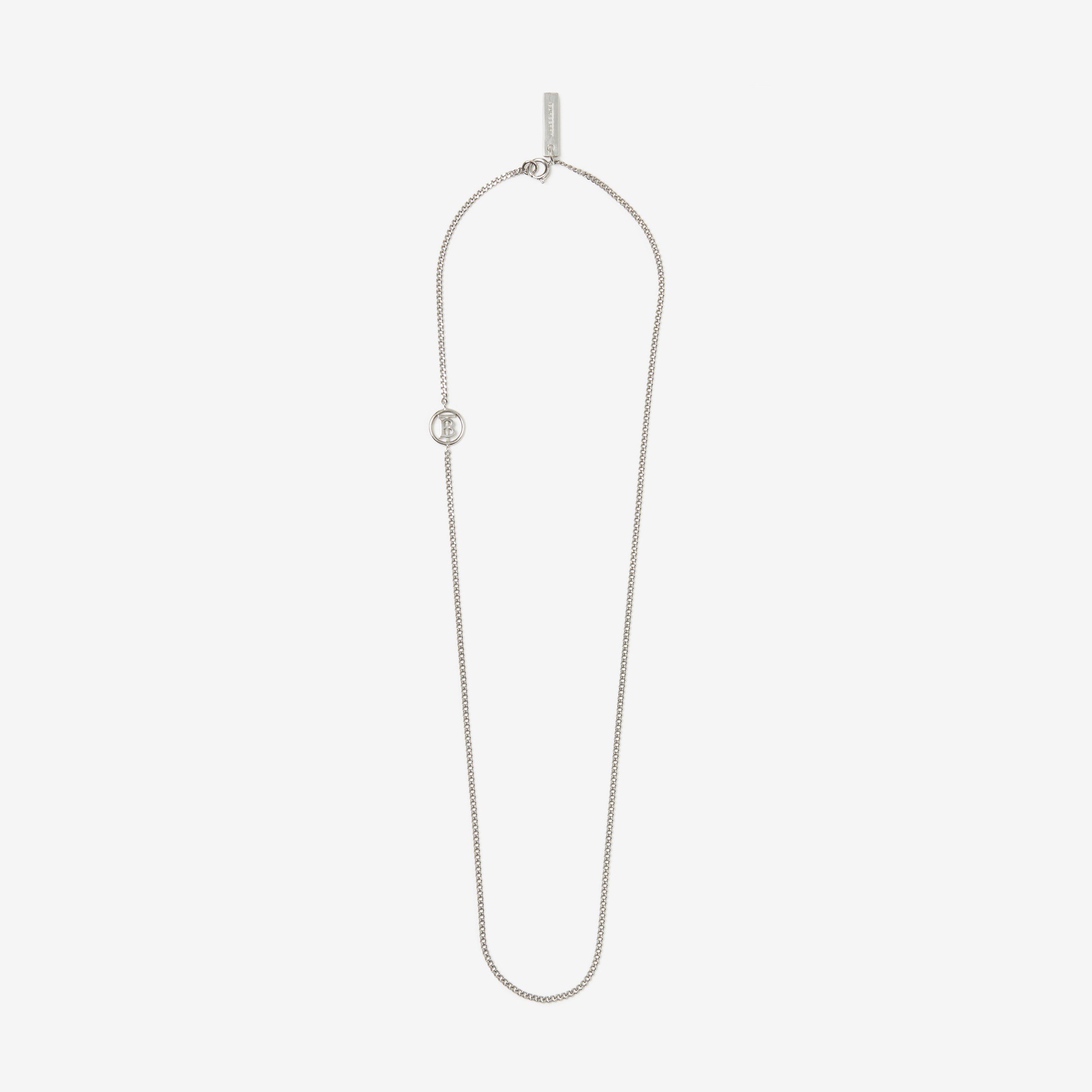 Monogram Motif Chain-link Necklace in Palladium - Women | Burberry® Official - 1