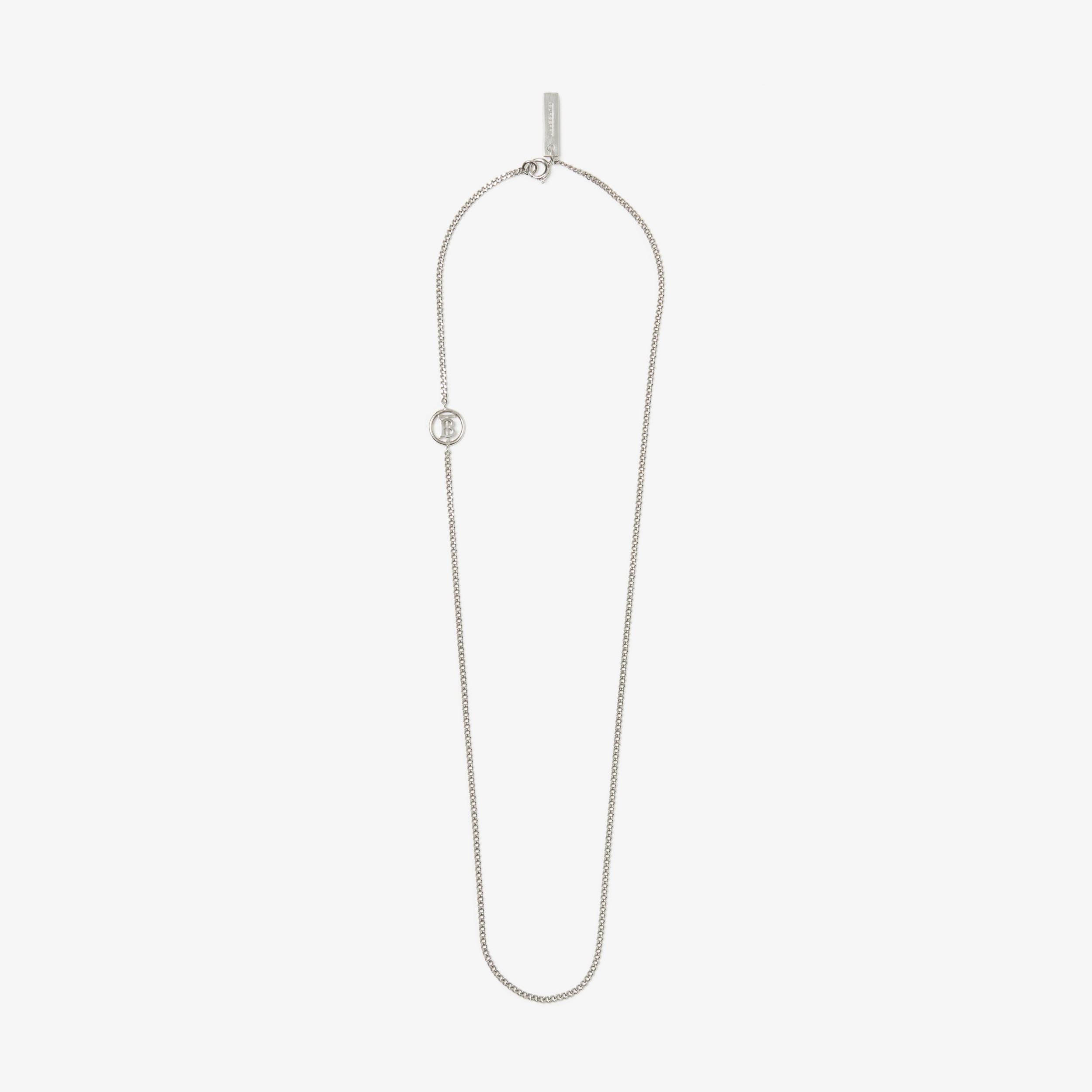 Monogram Motif Chain-link Necklace in Palladium - Women | Burberry® Official