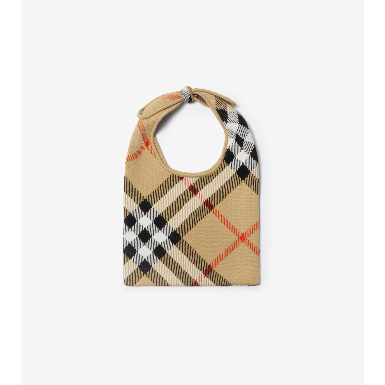 Tasche in Check mit Bindedetail