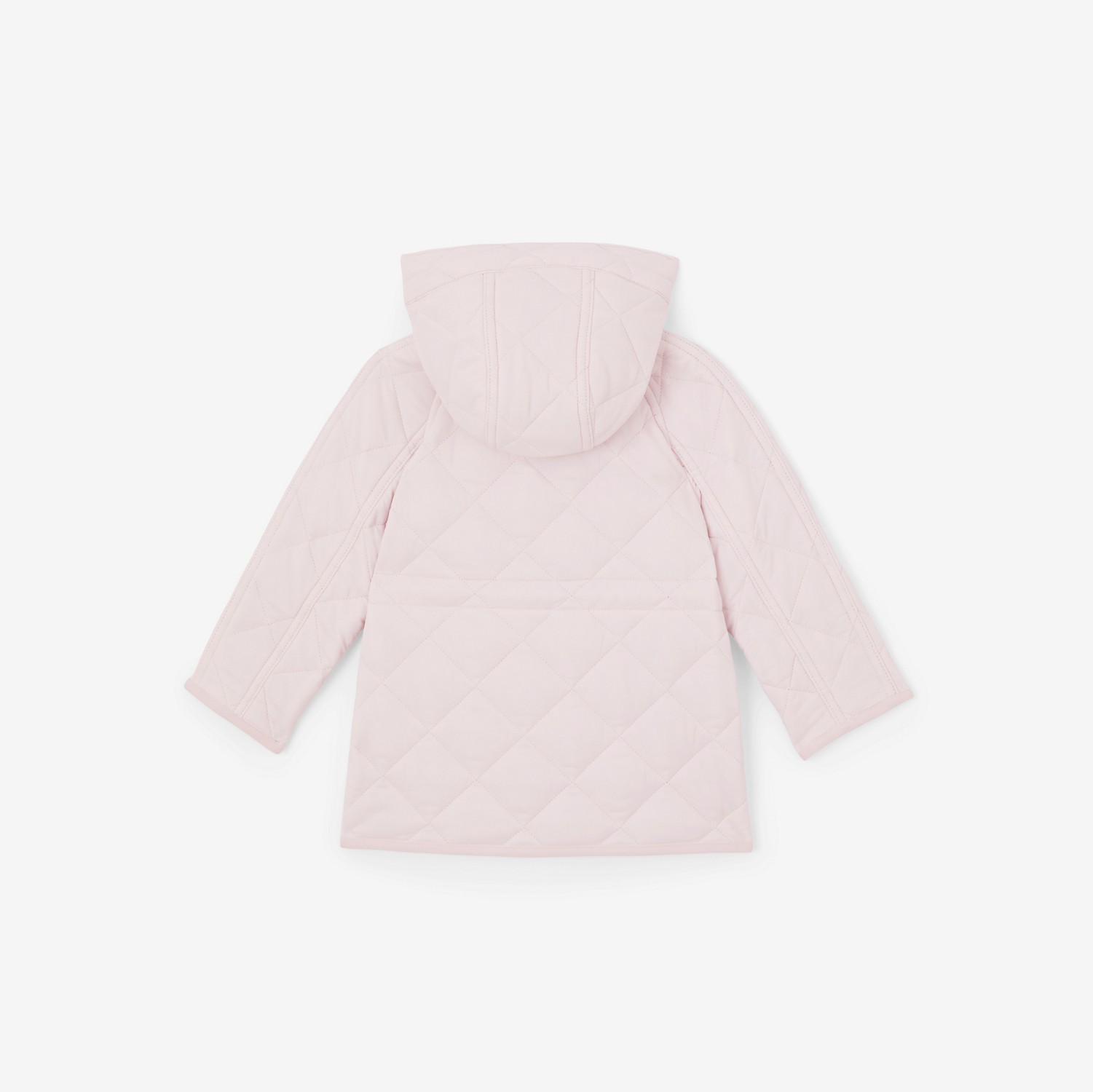 Jaqueta com capuz de nylon em matelassê (Rosa Alabastro) - Crianças | Burberry® oficial