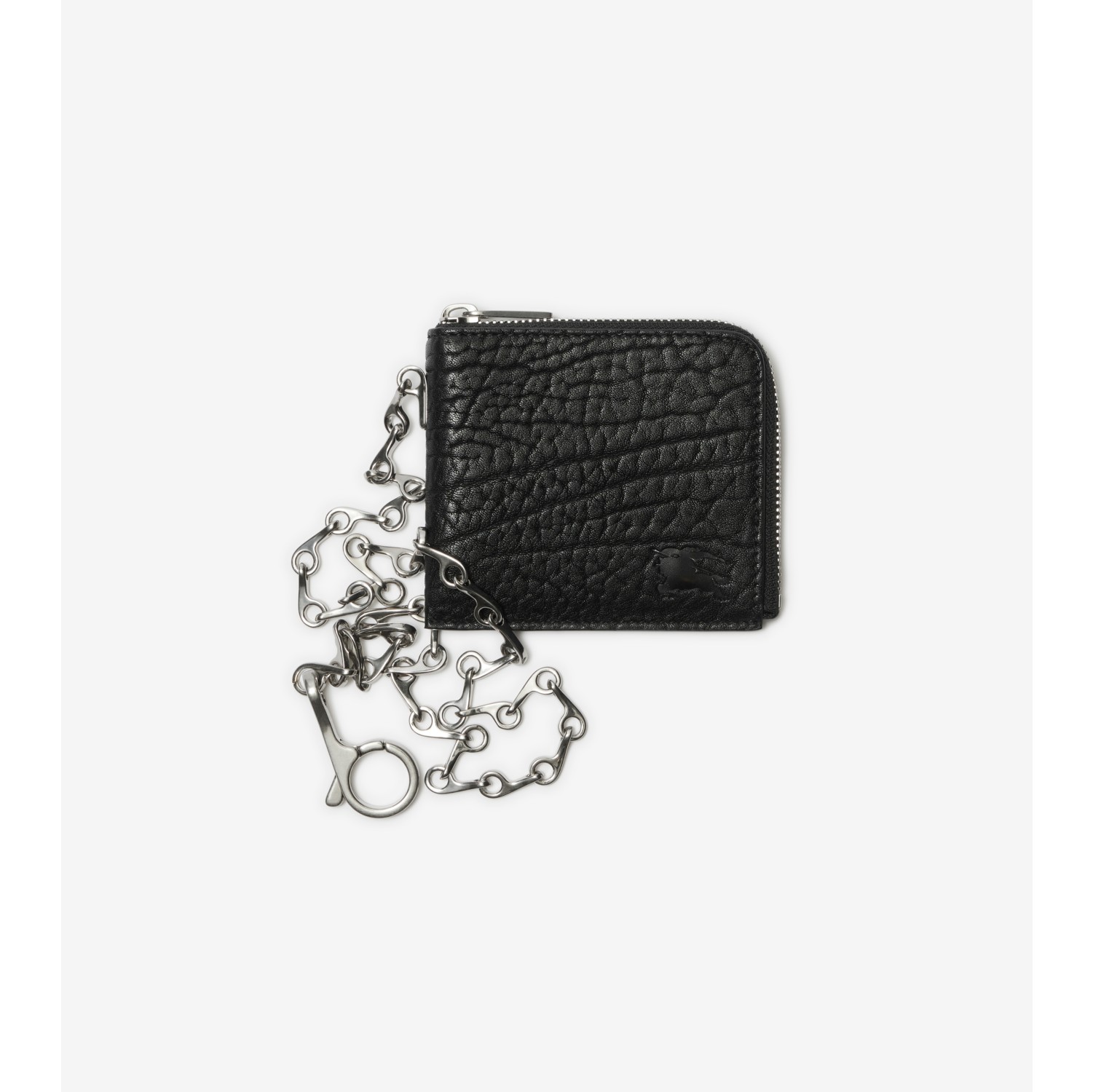 Leather B Chain Wallet in Black - Men | Burberry® Official