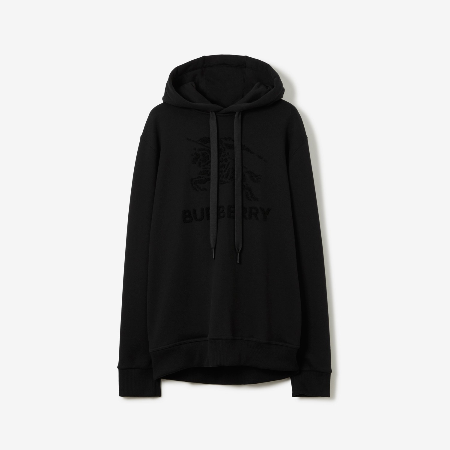 Embroidered EKD Cotton Hoodie in Black - Men | Burberry® Official