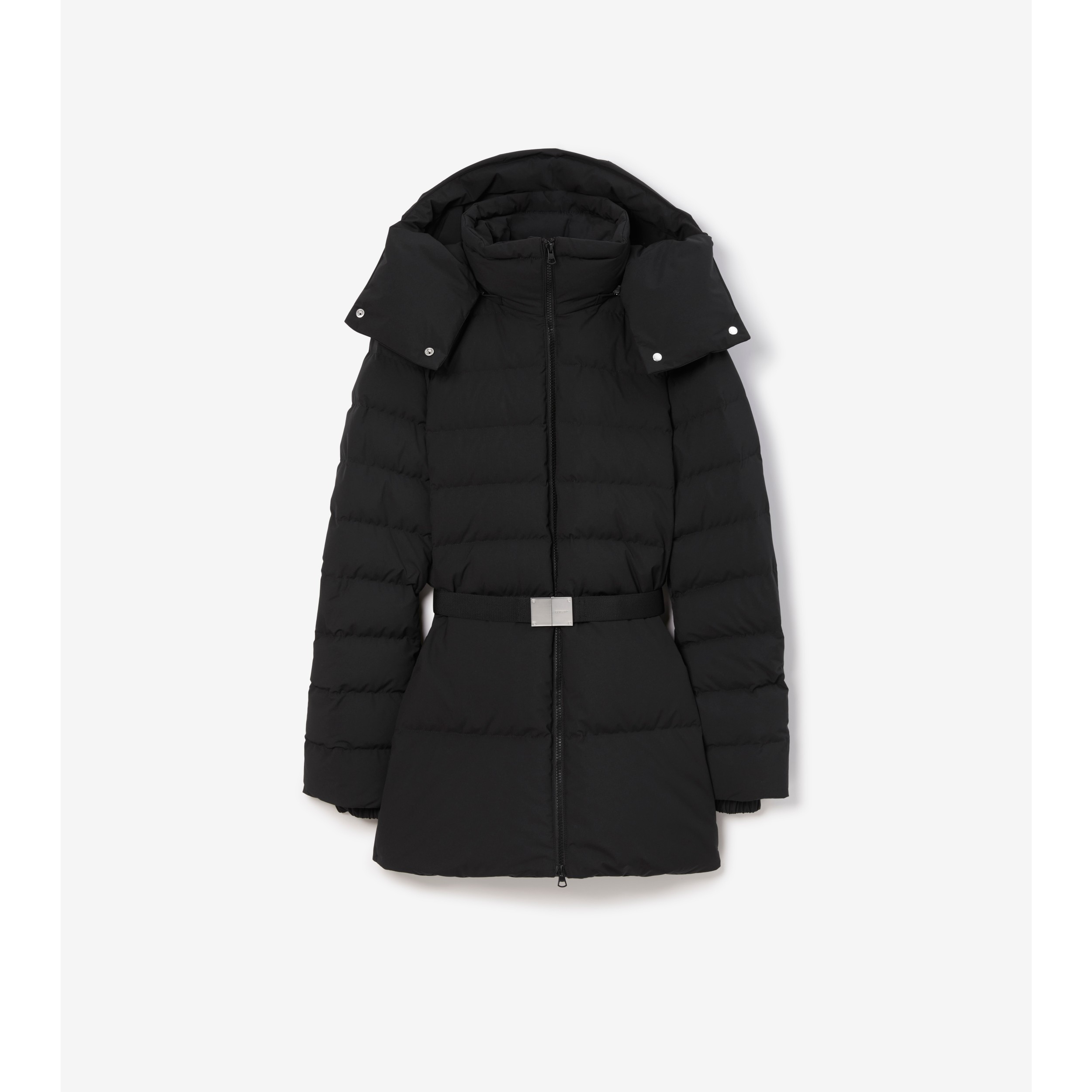 Belted store down coat