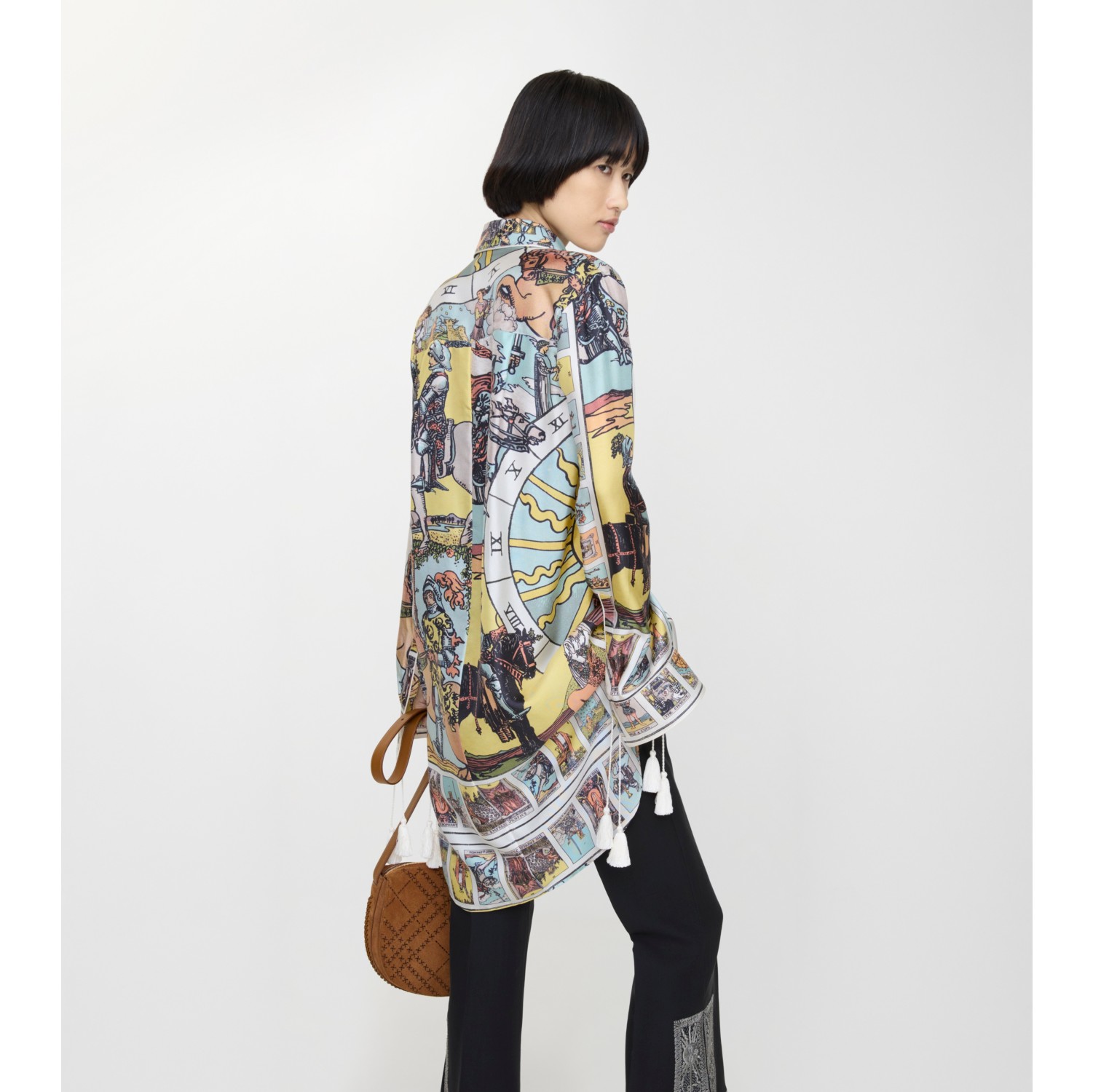 Tarot Silk Shirt in Seaside blue - Women | Burberry® Official