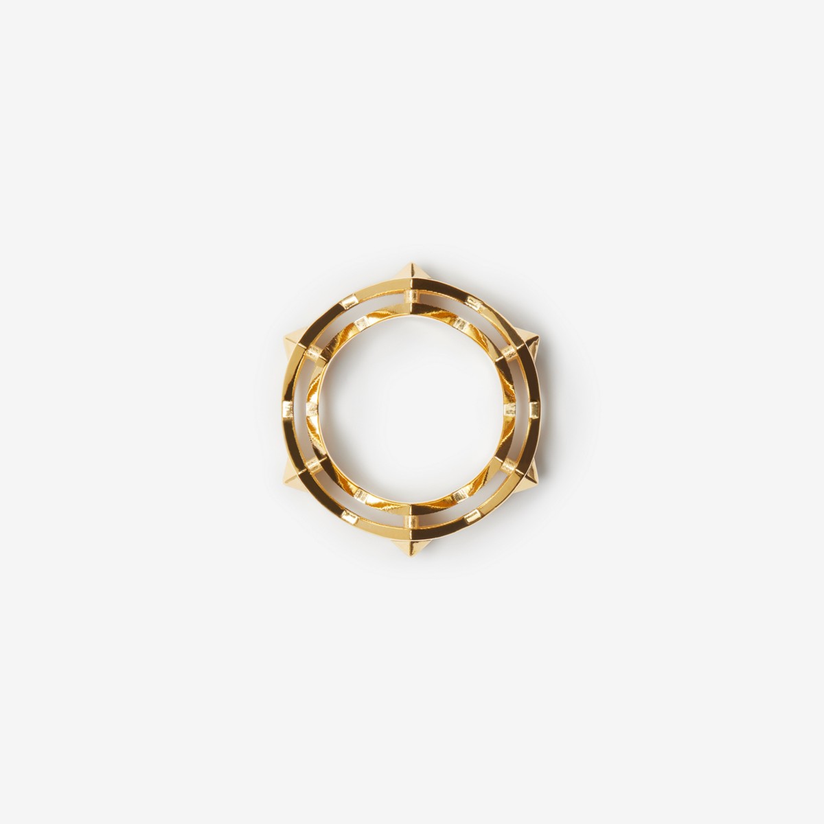 Burberry Hollow Stacking Ring In Gold