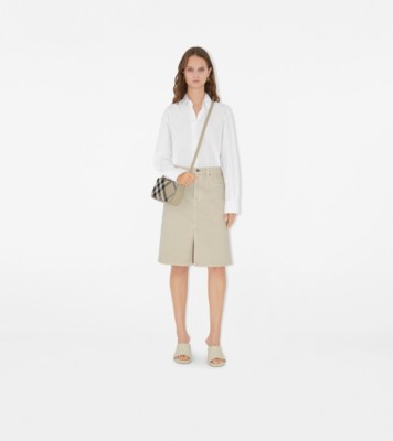 BURBERRY カシミヤ ネックウォーマース ヌード ホワイトブラ