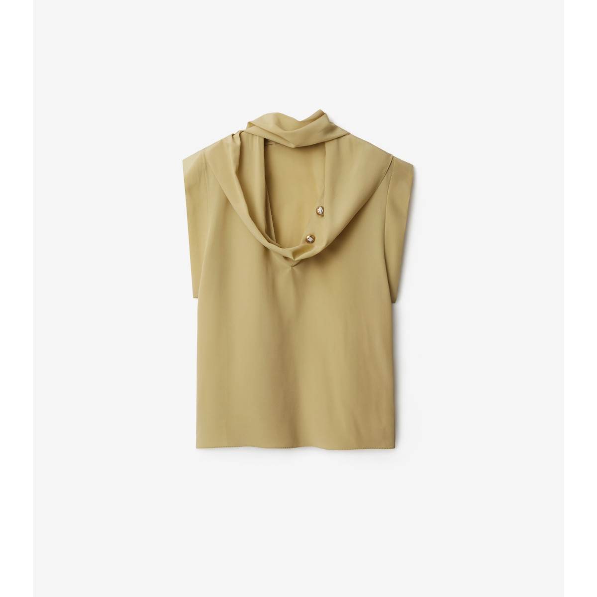 Burberry Silk Scarf Top In Hemlock