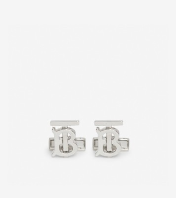 Monogram Motif Palladium-plated Cufflinks - Men | Burberry® Official