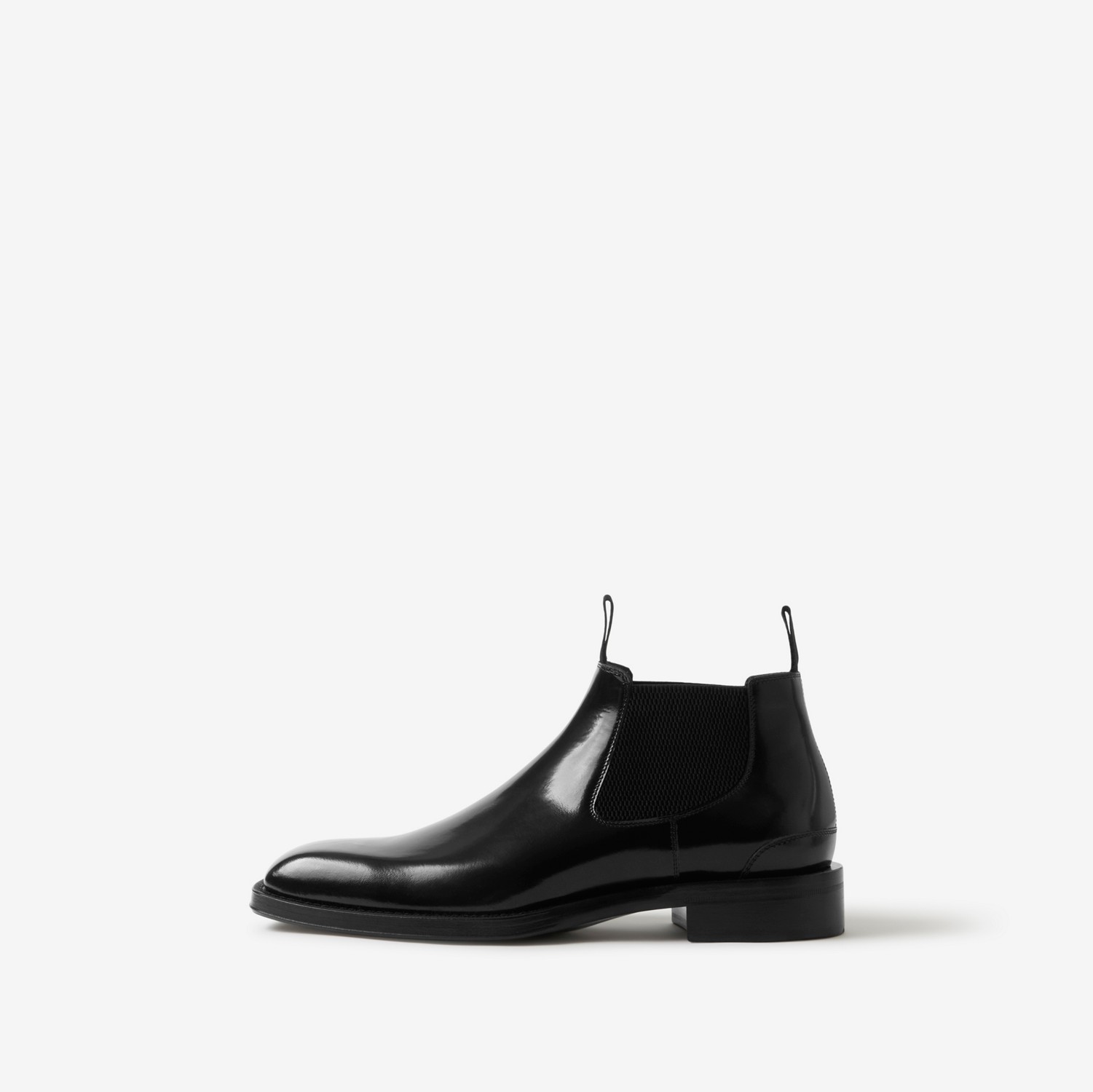 皮革切尔西靴 (黑色) - 男士 | Burberry® 博柏利官网