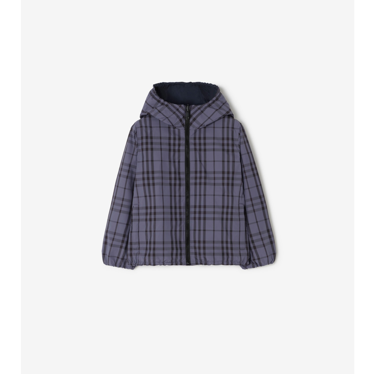 Reversible Check Hooded Jacket