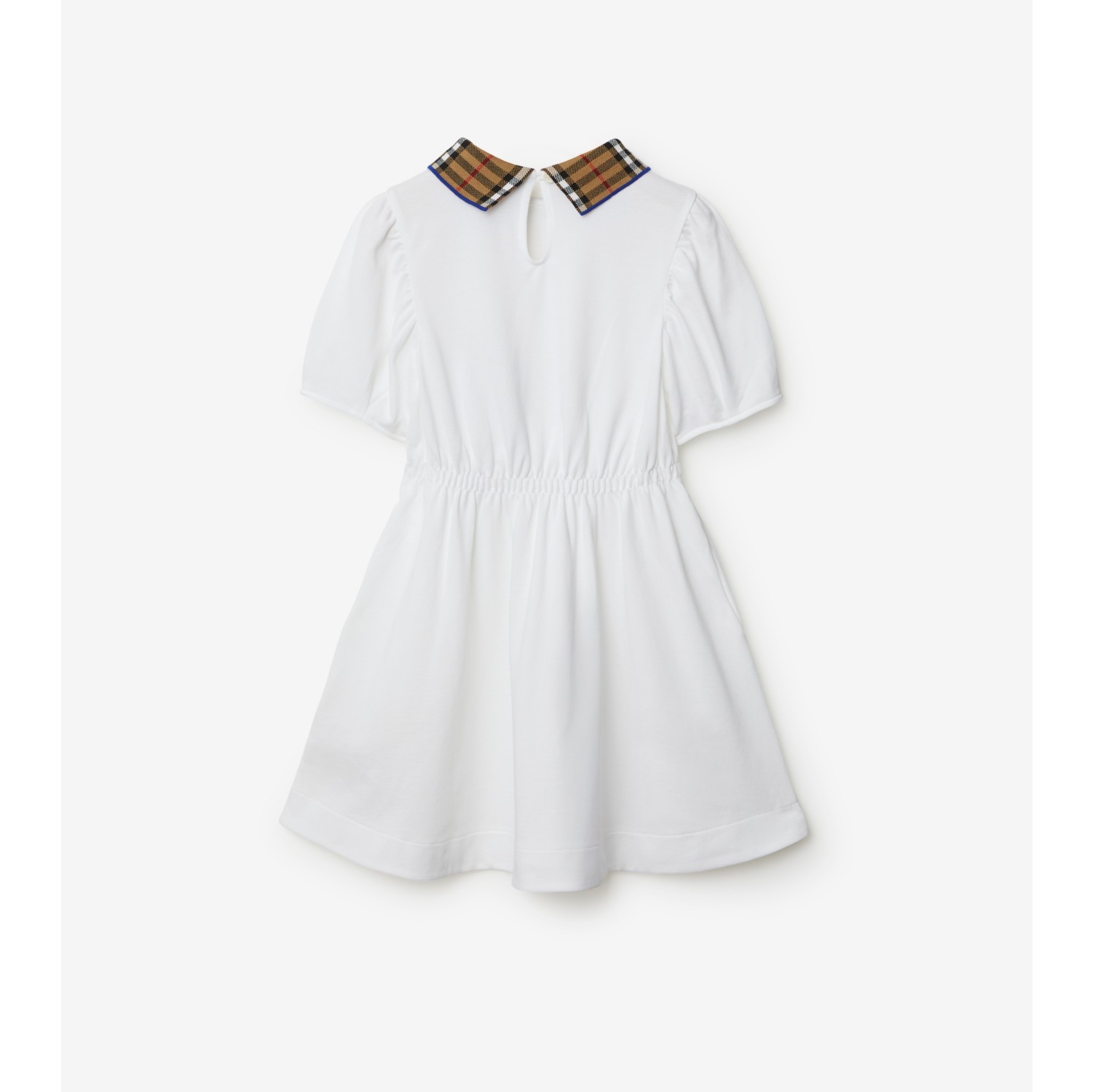 Check Collar Cotton Polo Shirt Dress